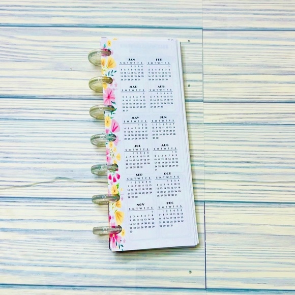 happy planner skinny mini size extension set 6 months undated floral - Picture 6 of 7